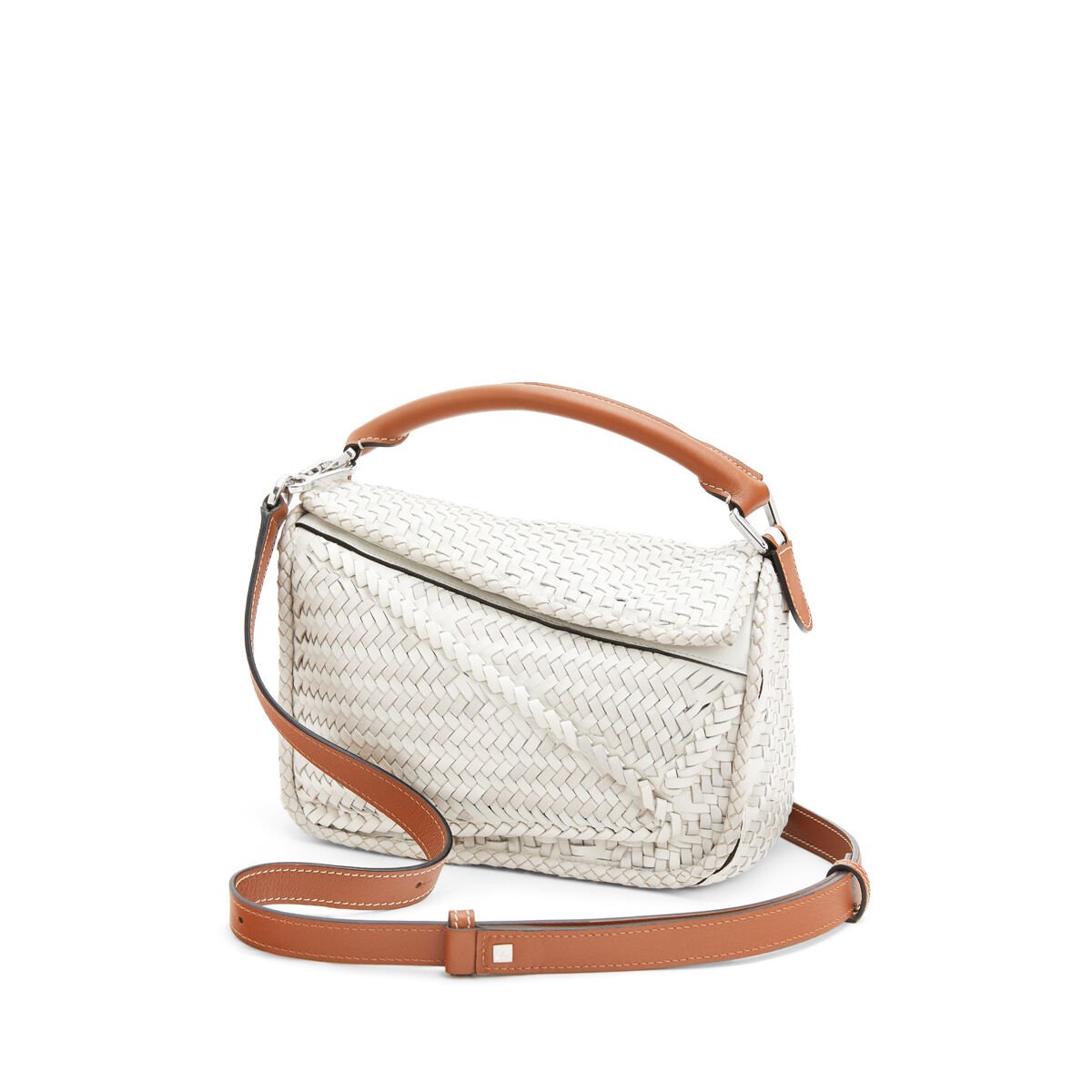 Puzzle Woven Small Bag White LOEWE