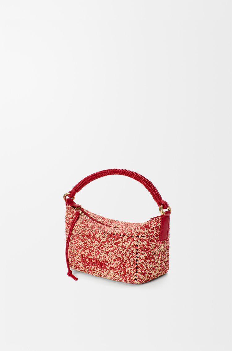 LOEWE 混色酒椰葉 Cala 迷你包款 紅色