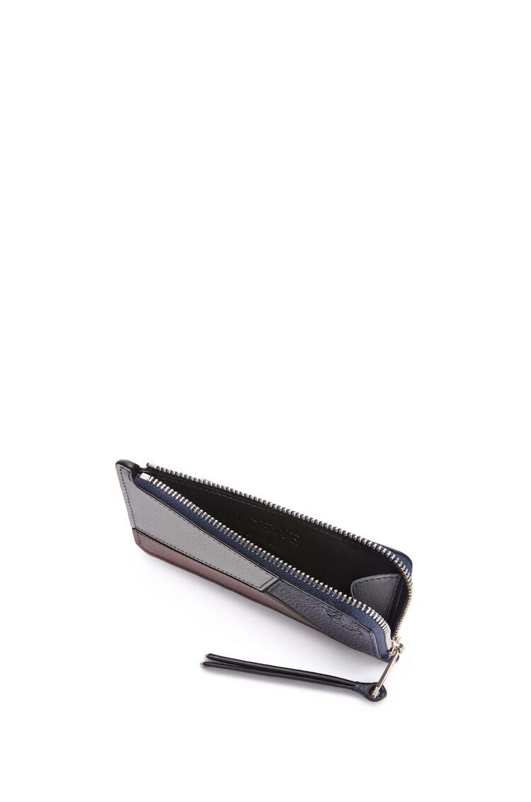 LOEWE Puzzle coin cardholder in classic calfskin Midnight Blue/Brunette pdp_rd