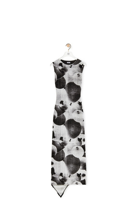 LOEWE バルーンプリント ドレス (ベルベット) ブラック/ホワイト