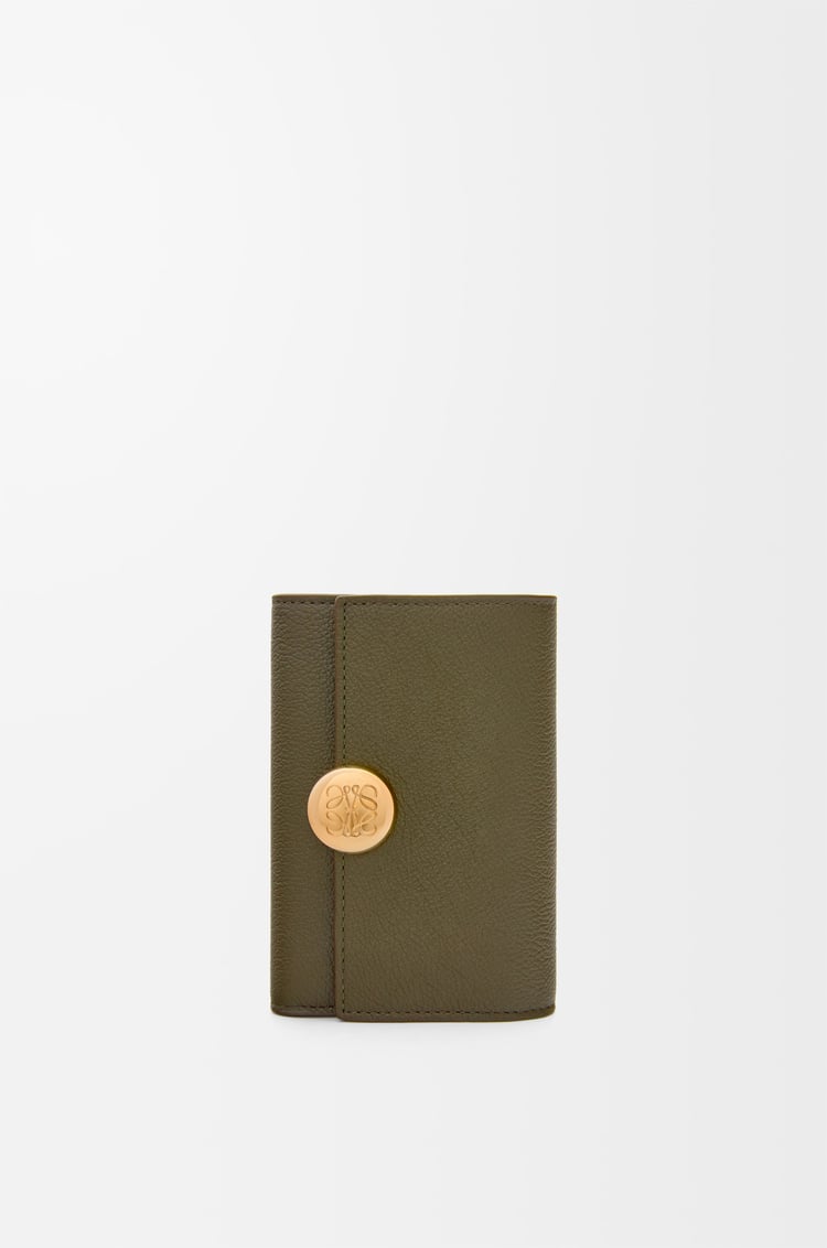 LOEWE ぺブル バーティカル ウォレット スモール（ペブルグレインカーフ） ダークカーキ