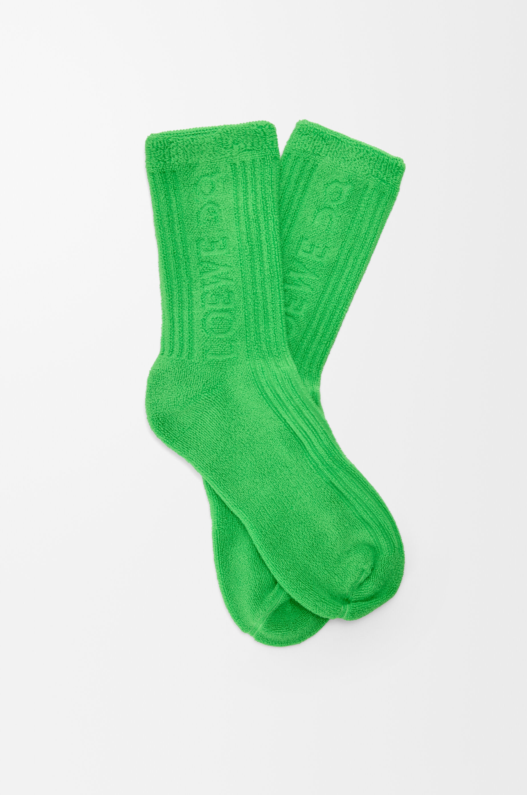 大人気◆LOEWE×On◆ロゴ ジャカード コットンテリー ソックス Socks in cotton Green - LOEWE