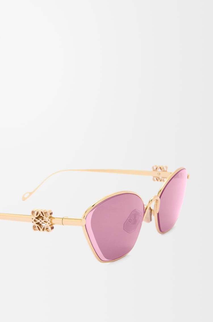LOEWE Gafas de sol Anagram estilo hexagonal Burdeos