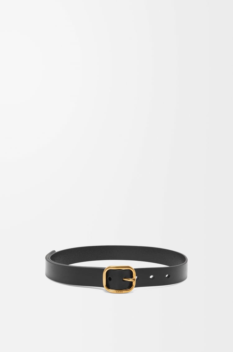LOEWE Cinturón curvilíneo en piel de ternera  Negro/Dorado