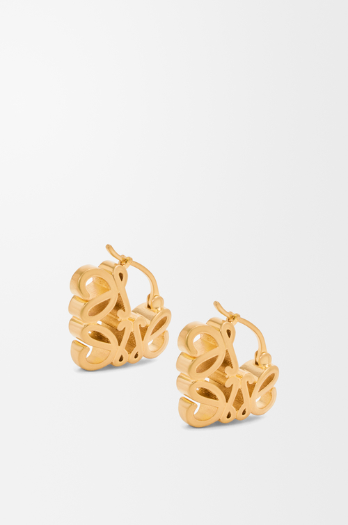 LOEWE Anagram Bombé hoop earrings Gold