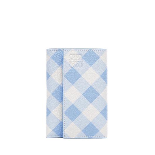 LOEWE Billetero Peq Vertical Gingham Azul Suave LOEWE Billetero Peq Vertical Gingham Azul Suave all