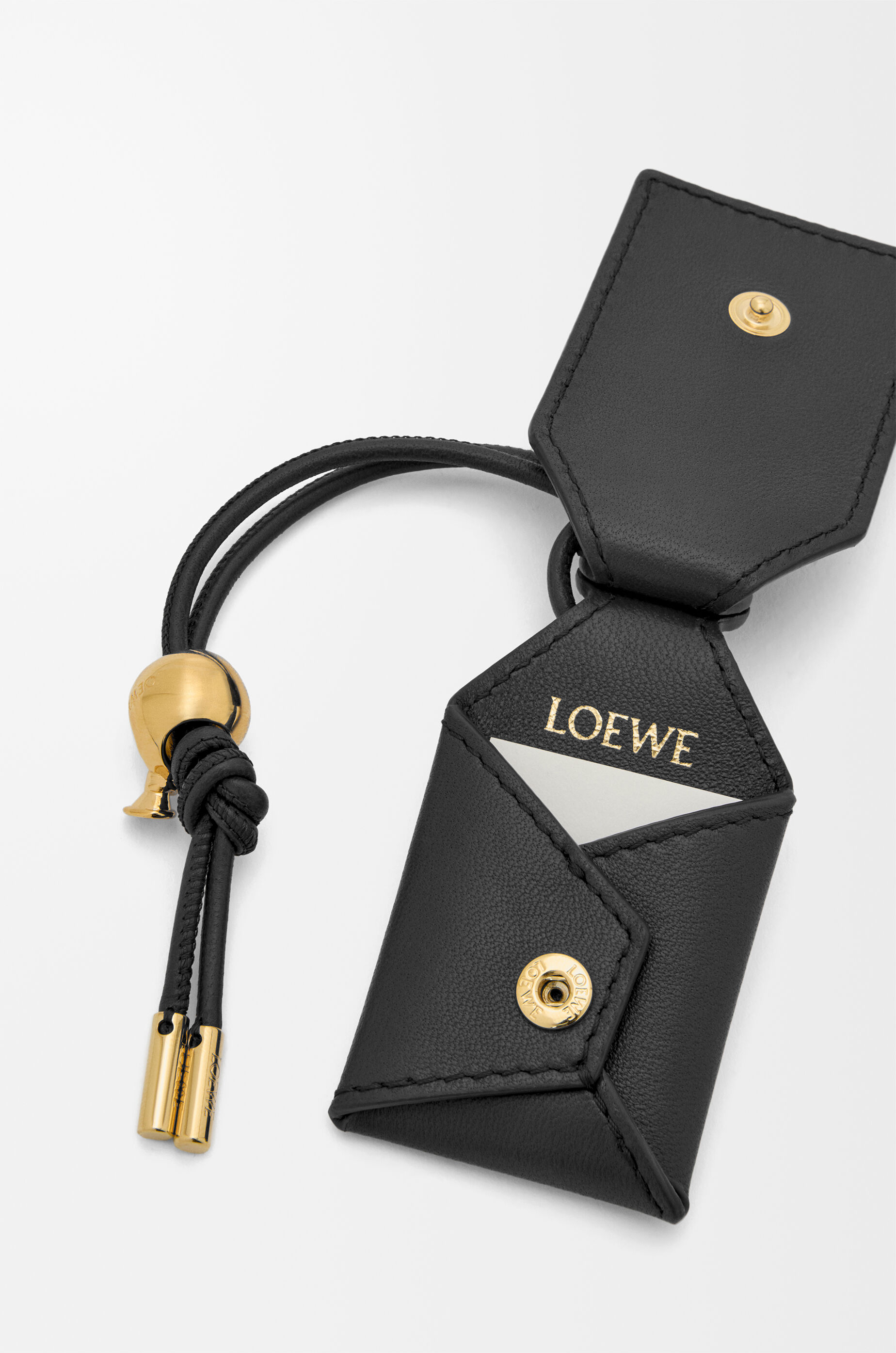 Mini Featherlight Puzzle bag in nappa lambskin Black - LOEWE USA