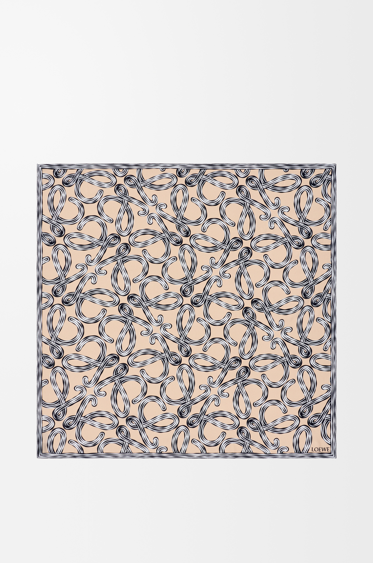 LOEWE Pañuelo en seda Beige/Negro