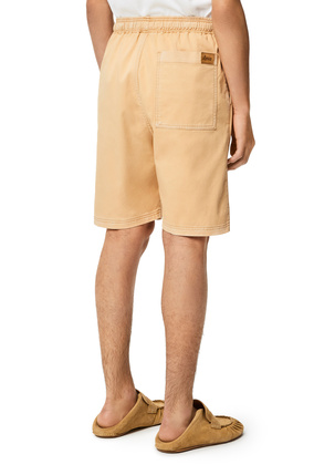 LOEWE Drawstring shorts in cotton Kraft Beige plp_rd