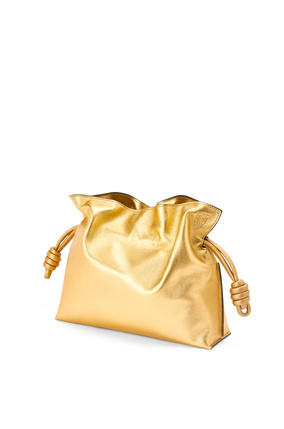 LOEWE Flamenco clutch in laminated nappa calfskin Gold plp_rd