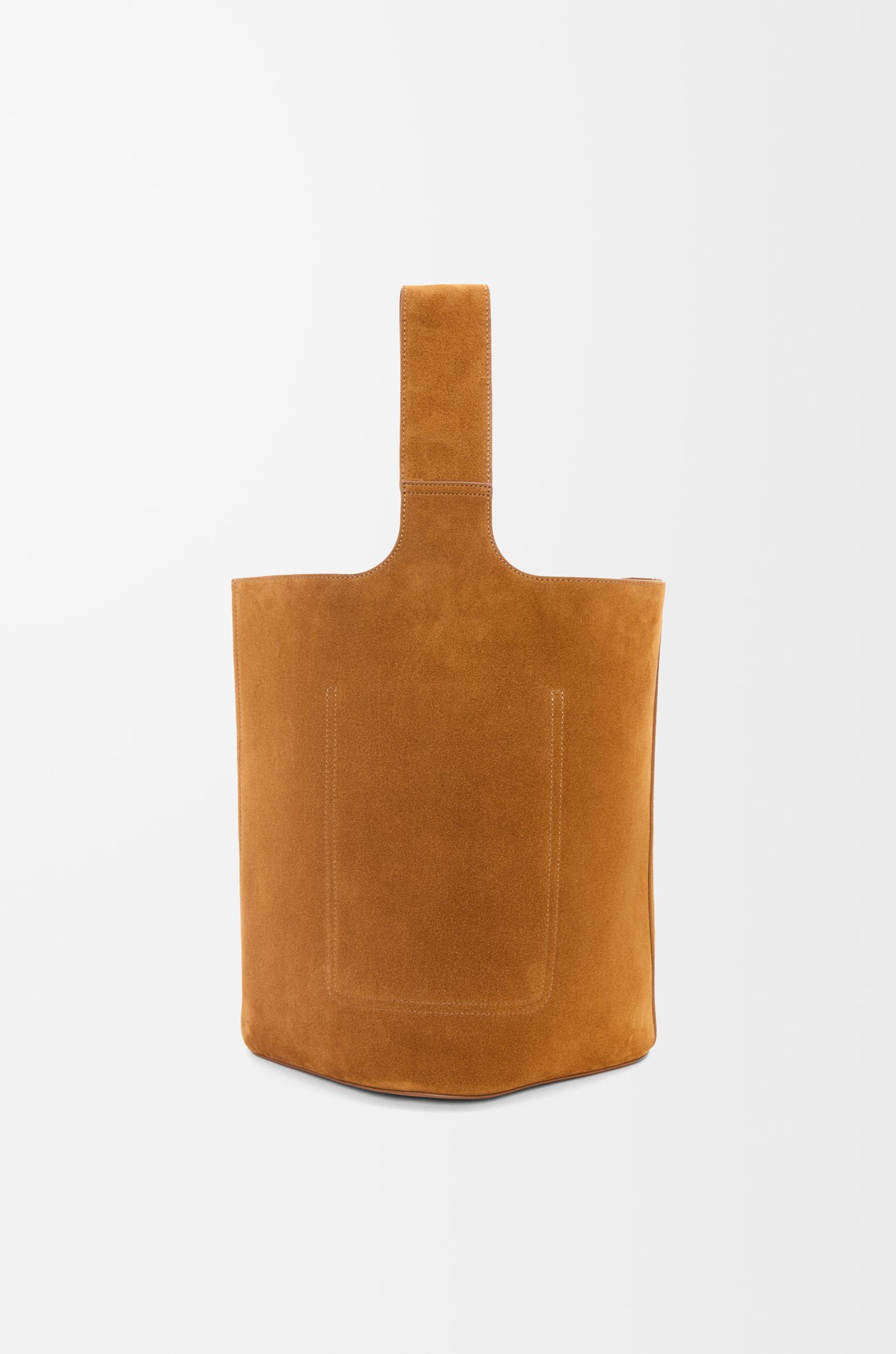 LOEWE 大号绒面牛皮革 Pebble Bucket 水桶手袋 烟草色 plp_rd
