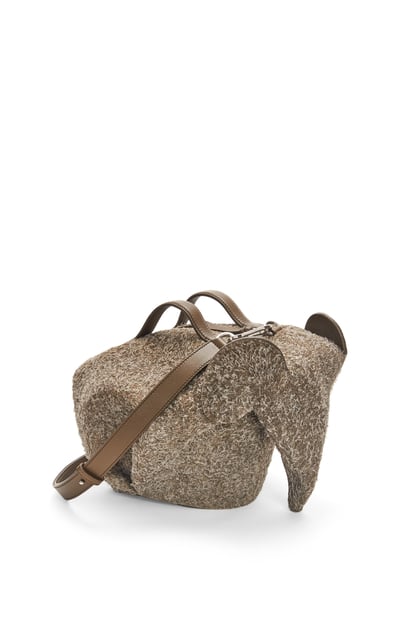 LOEWE Large Elephant bag in brushed suede Lichen Grey