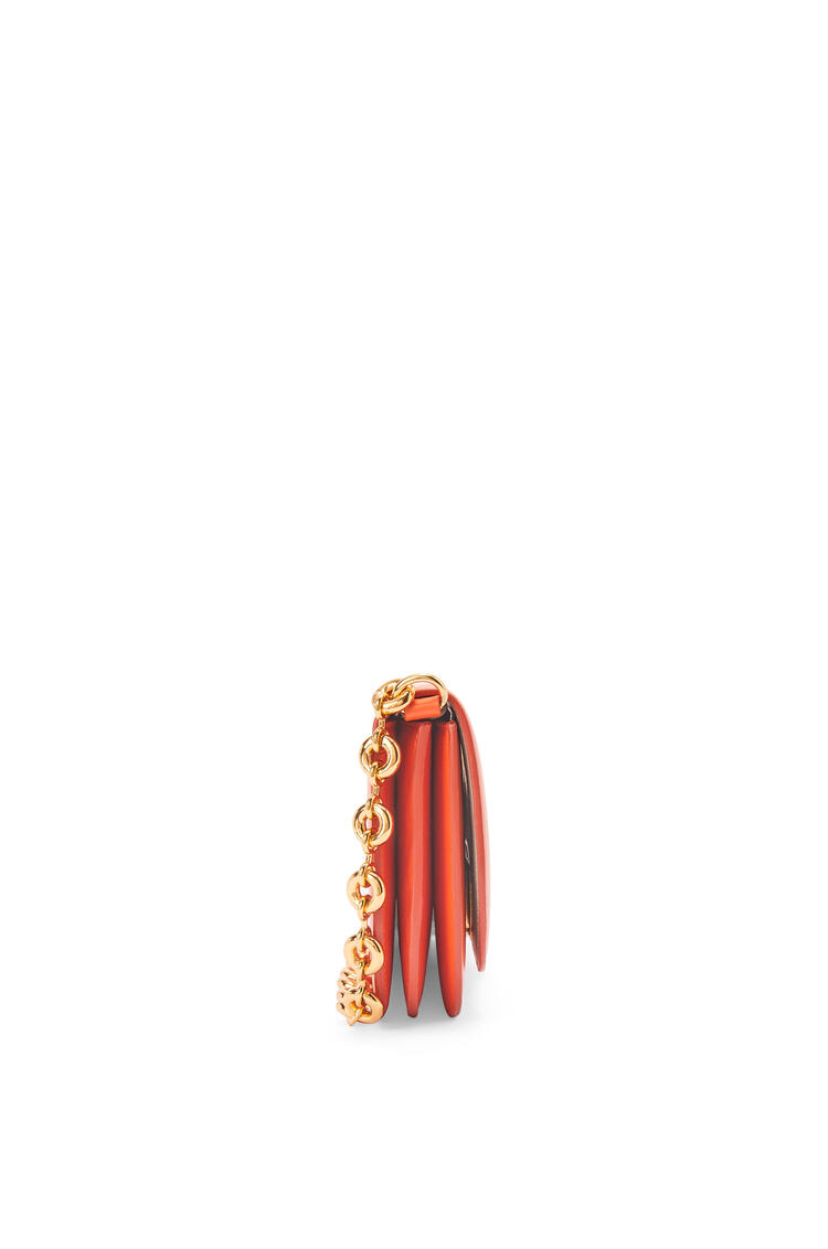 LOEWE Goya Long Chain Clutch in silk calfskin Orange