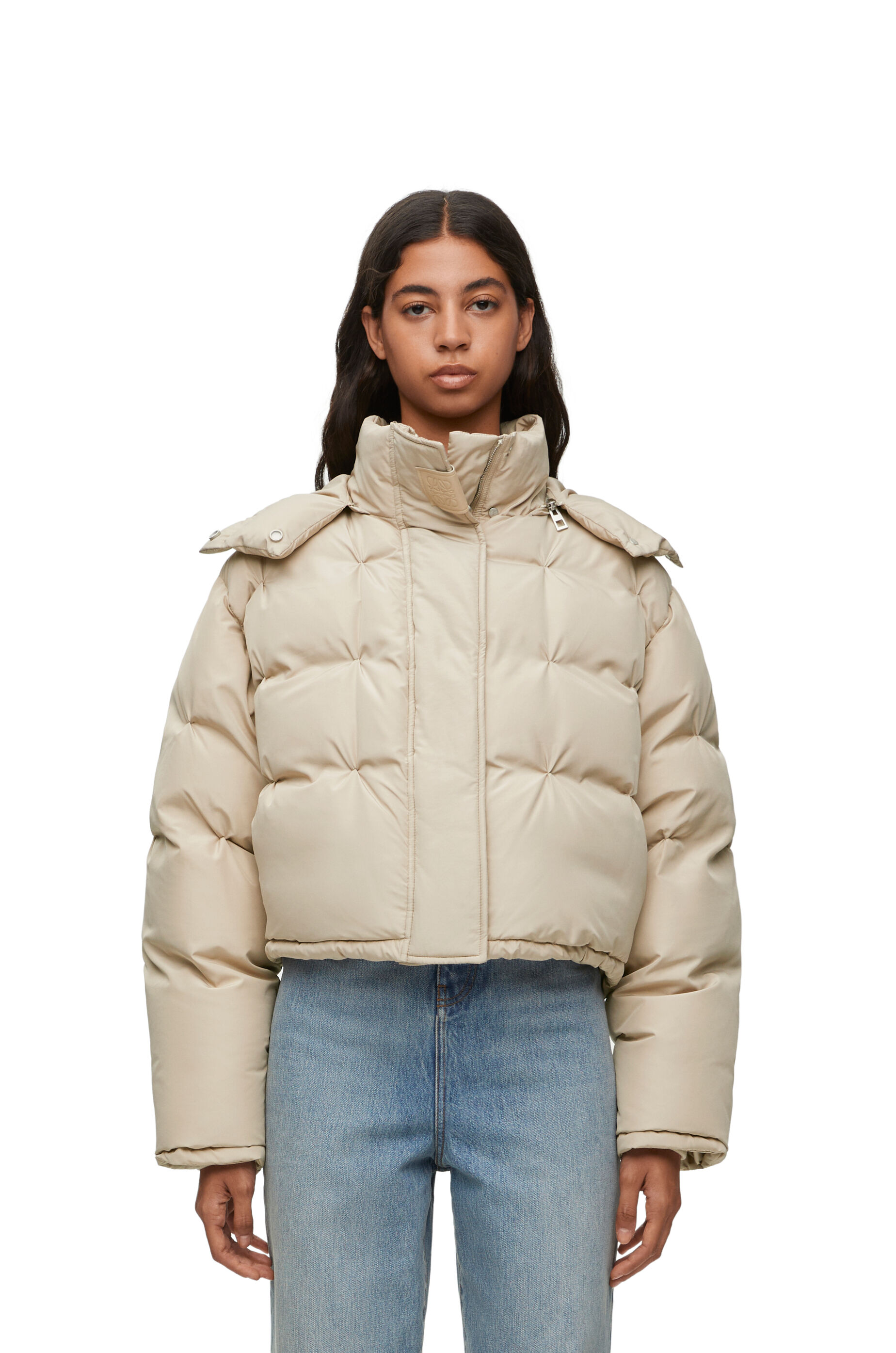 Light beige hot sale puffer jacket