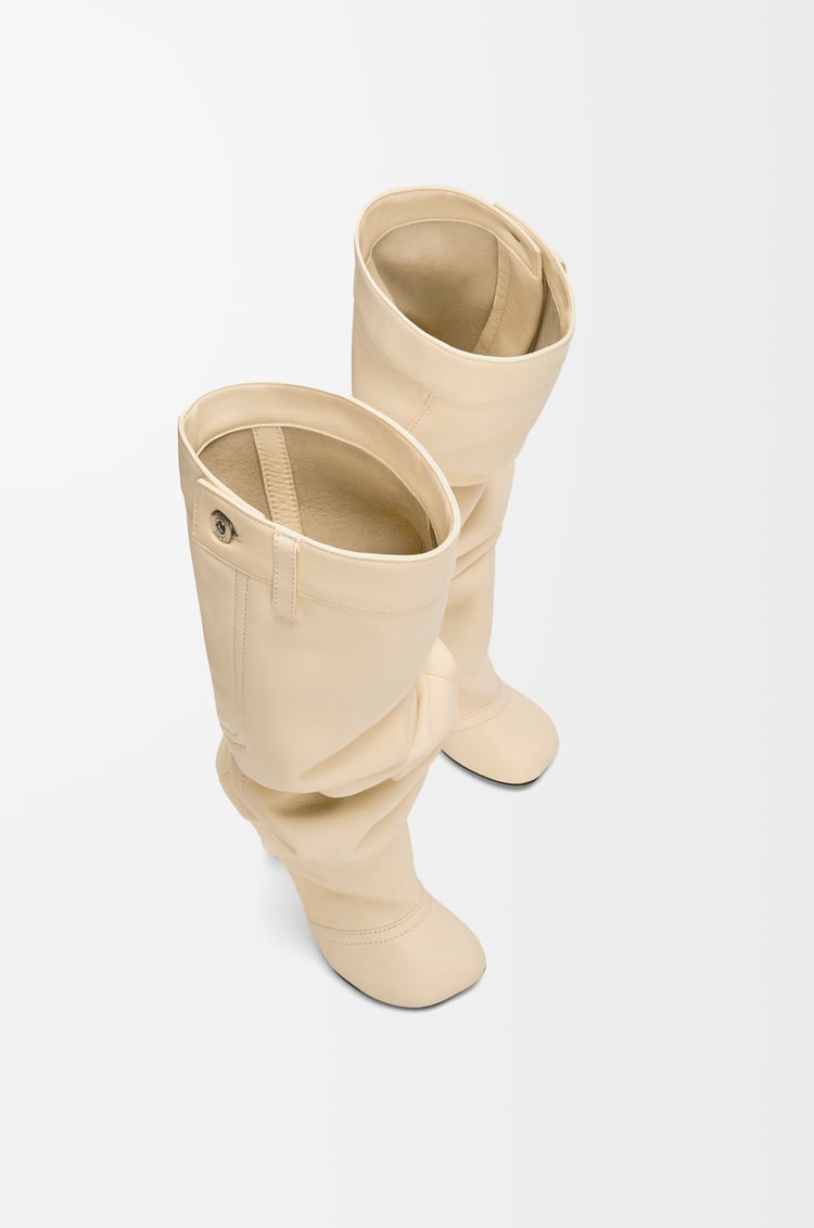 LOEWE Toy over the knee boot in nappa lambskin Oat Milk