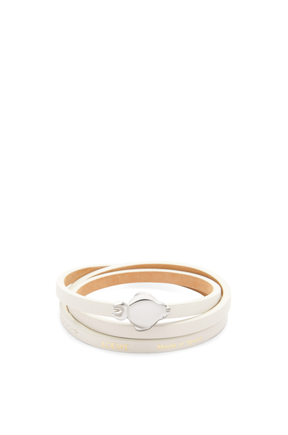 LOEWE Seal bracelet in calfskin Soft White