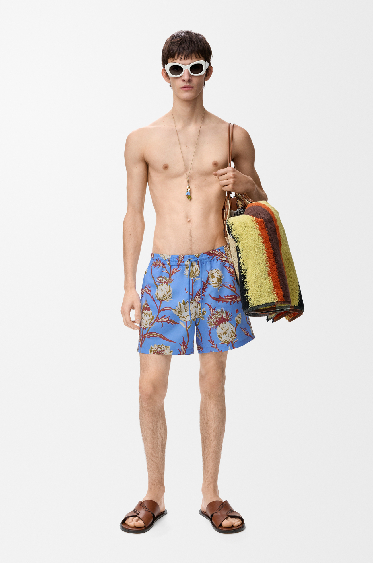 LOEWE Bañador en tejido técnico Azul/Multicolor