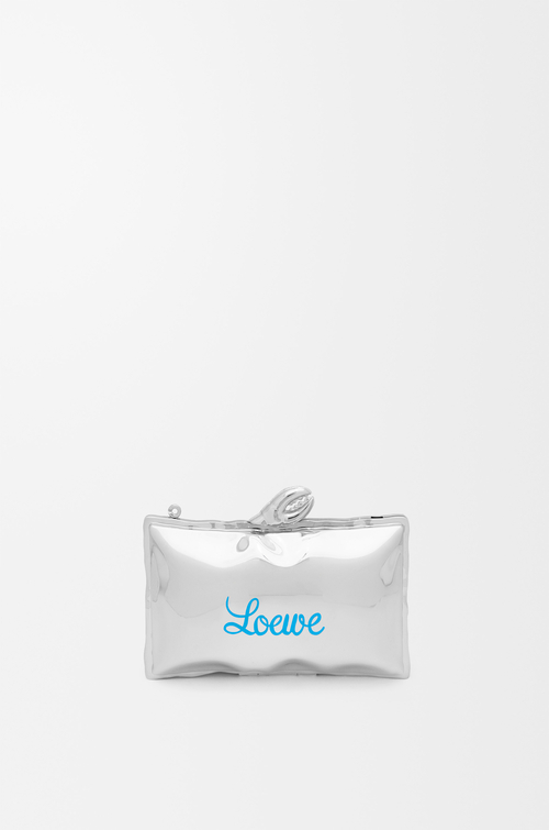 LOEWE Bolso Blown Minaudiere en latón y esmalte Plateado/Azul