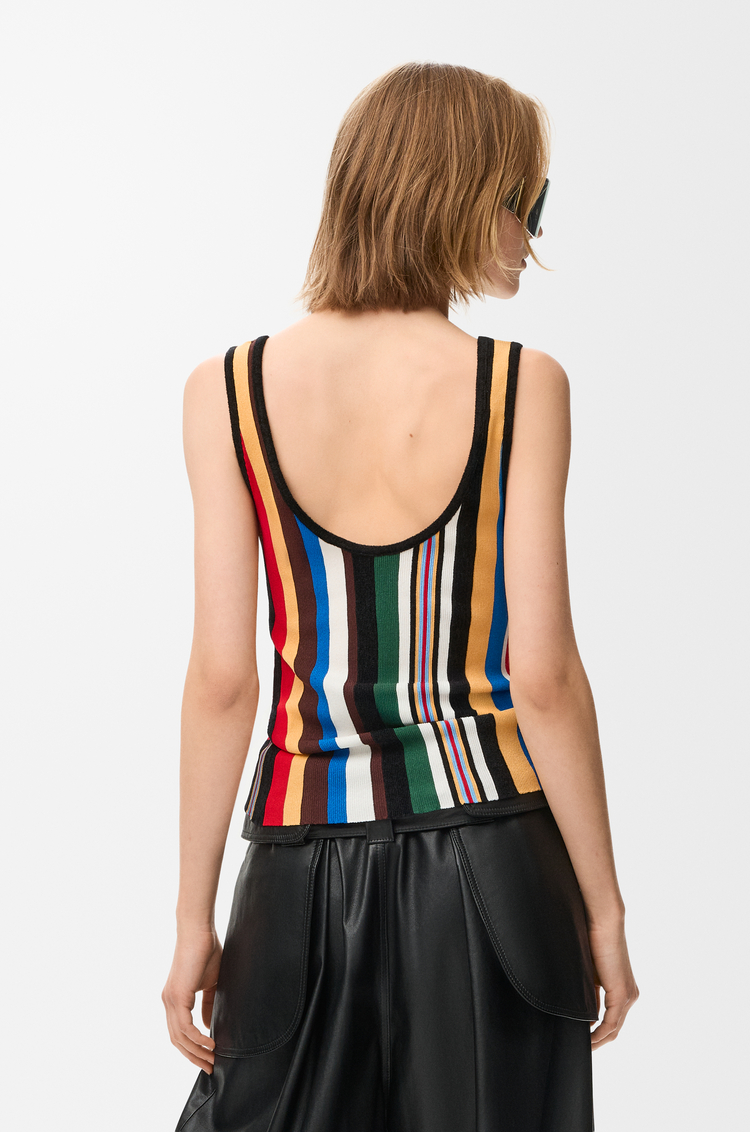 LOEWE Tank top in stretch viscose blend Red/Multicolour