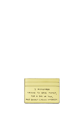 LOEWE Words plain cardholder in classic calfskin Light Yellow plp_rd