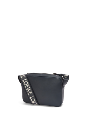 LOEWE XS Military messenger bag in supple smooth calfskin and jacquard Deep Navy plp_rd