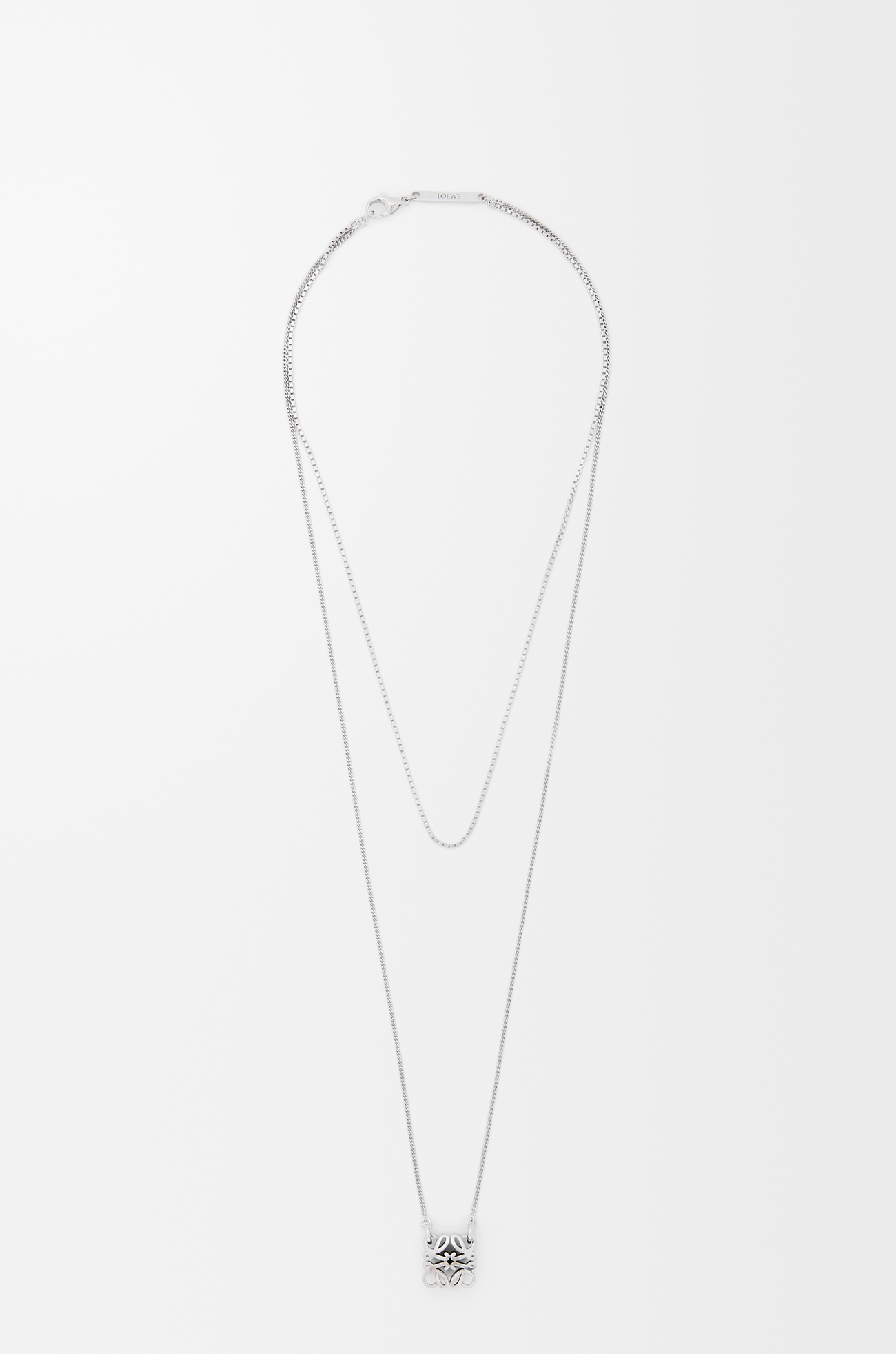 LOEWE Collar Anagram Bombé en plata de ley Plata