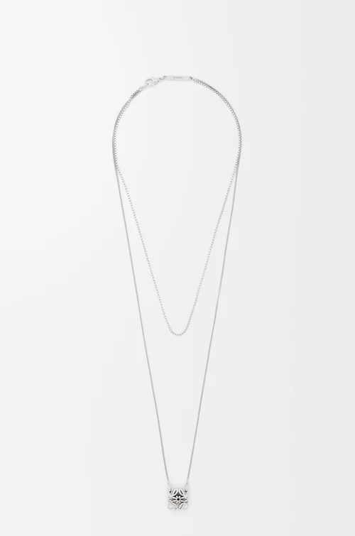 LOEWE アナグラム ボンベ ネックレス（スターリングシルバー） シルバー