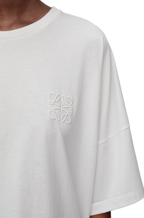 LOEWE Camiseta Anagram corta oversize en algodón Blanco