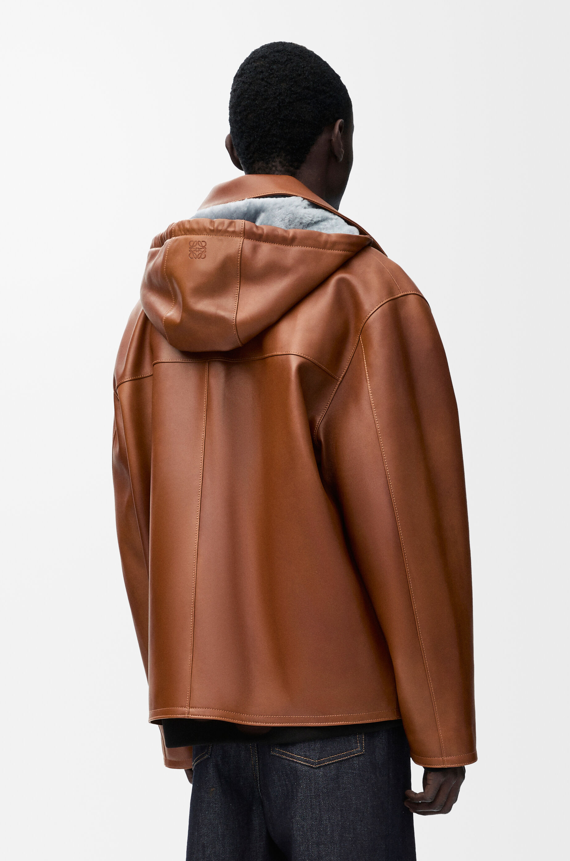 Hooded jacket in nappa lambskin Brown - LOEWE Hooded jacket in nappa lambskin Brown - LOEWE