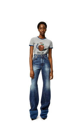 LOEWE Apple print T-shirt in cotton Grey Melange plp_rd