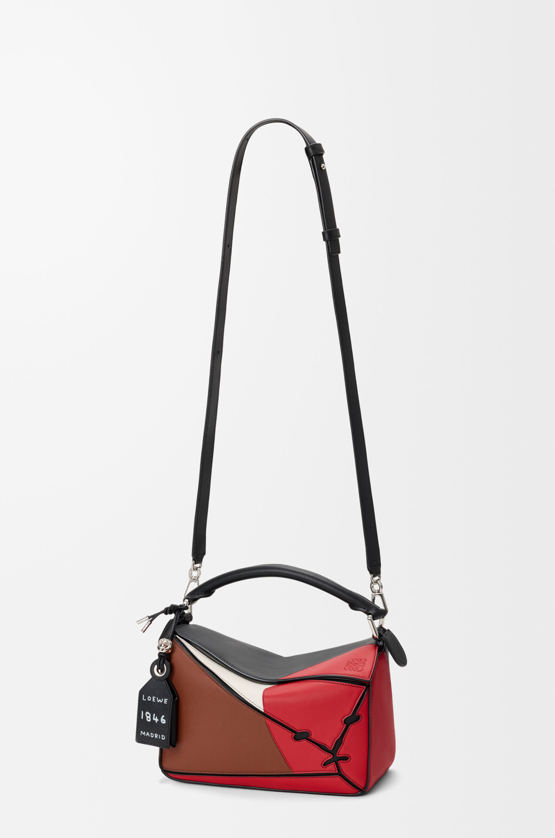 Small Lion Intarsio Puzzle bag in classic calfskin Multicolor