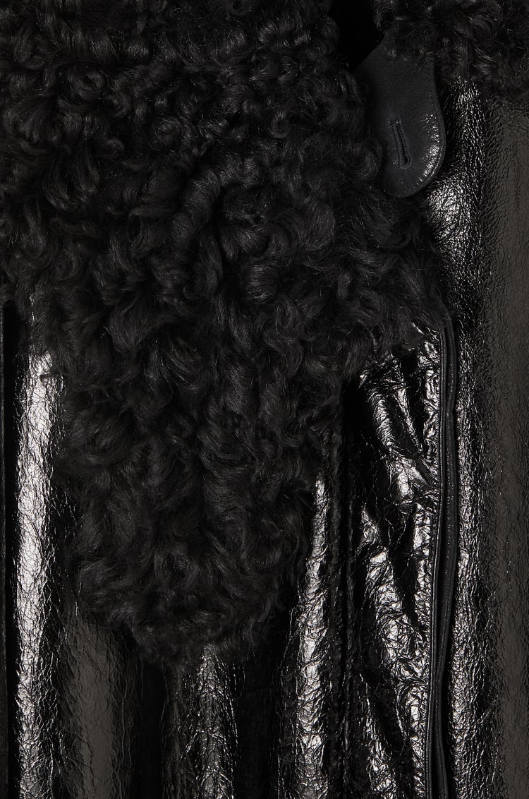 LOEWE SHEARLING COAT Black