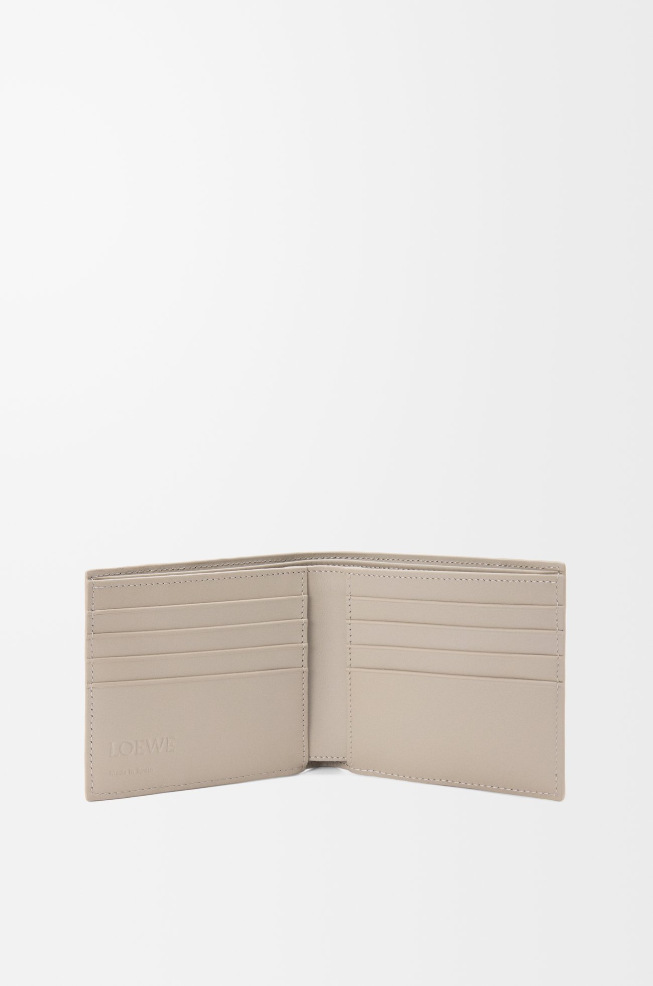 LOEWE 经典牛皮革 Puzzle 双折钱包 麻灰色