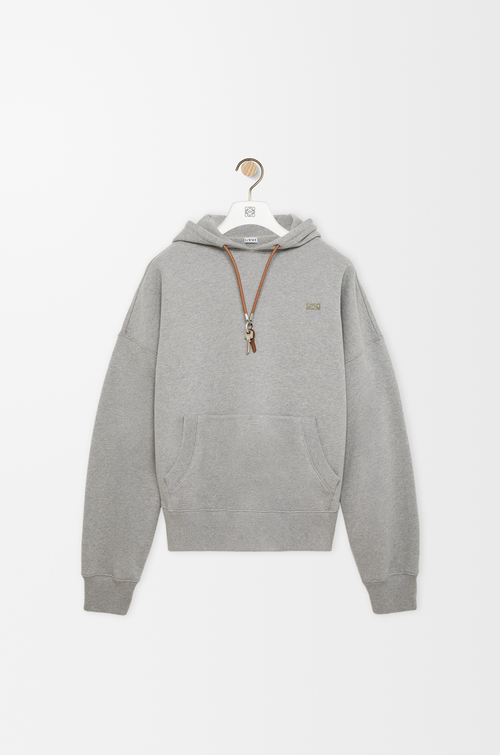 LOEWE Hoodie in cotton Grey Melange