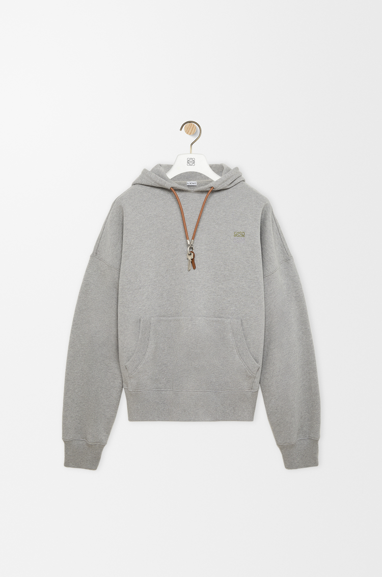 LOEWE Hoodie in cotton Grey Melange