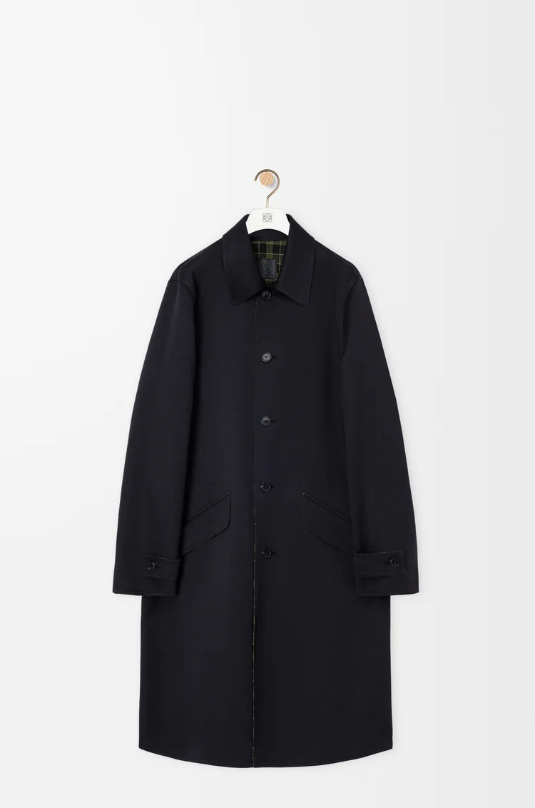 LOEWE Cappotto in cotone e lana Nero