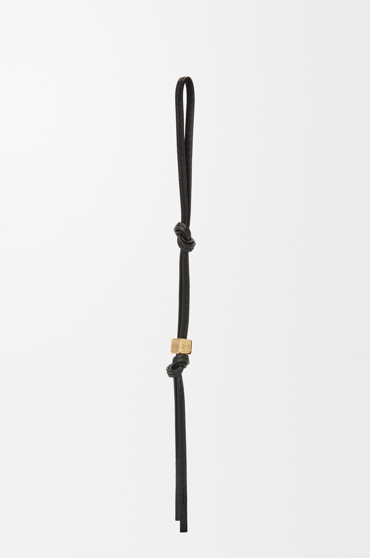 LOEWE Small Anagram strap in calfskin Black Tonal/Gold