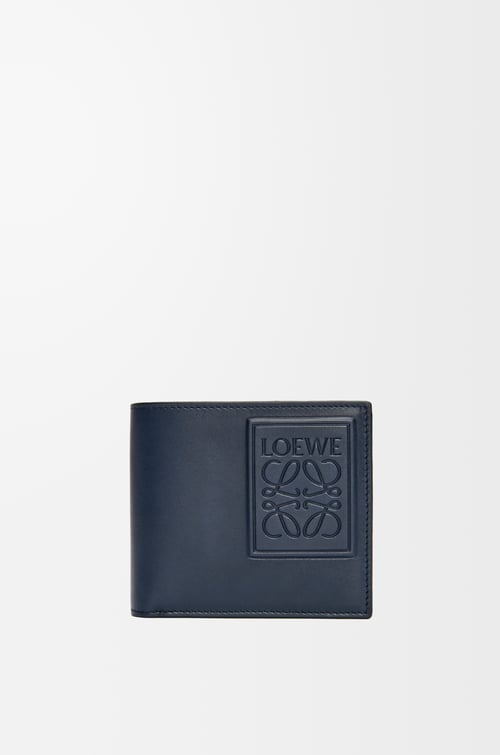LOEWE Bifold wallet in satin calfskin Deep Navy