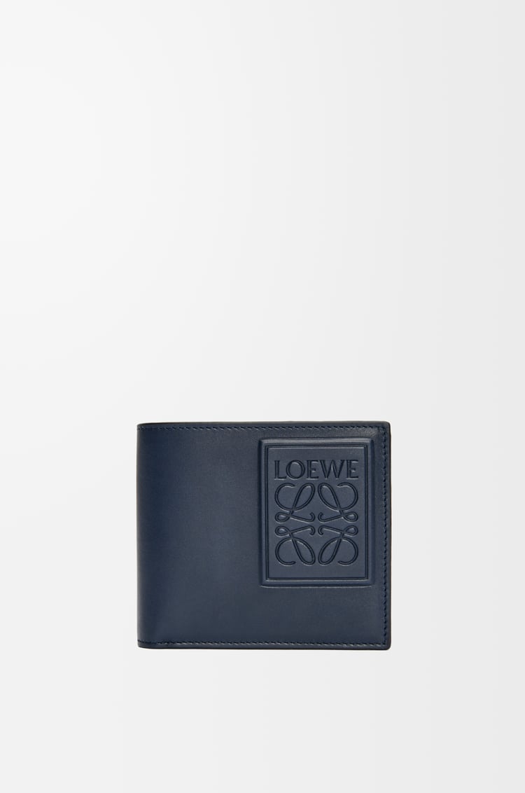 LOEWE Bifold wallet in satin calfskin Deep Navy