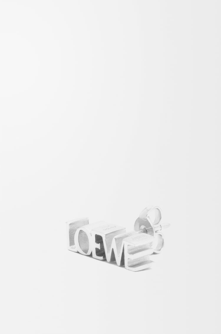 LOEWE LOEWE Graphic single earring in sterling silver Silver