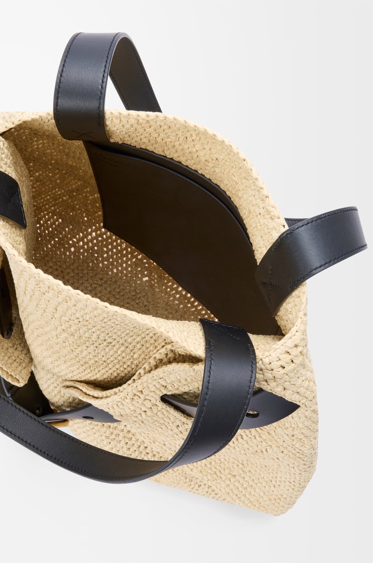 LOEWE Medium Punch Hole shopper in raffia Natural