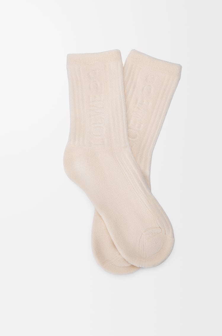 LOEWE Socks in cotton Ivory