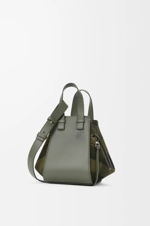 LOEWE ハンモックバッグ コンパクト（スエード&クラシックカーフ） カーキ/オリーブ