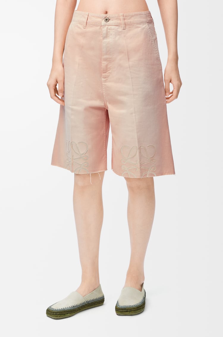 LOEWE Anagram shorts in cotton Light Pink