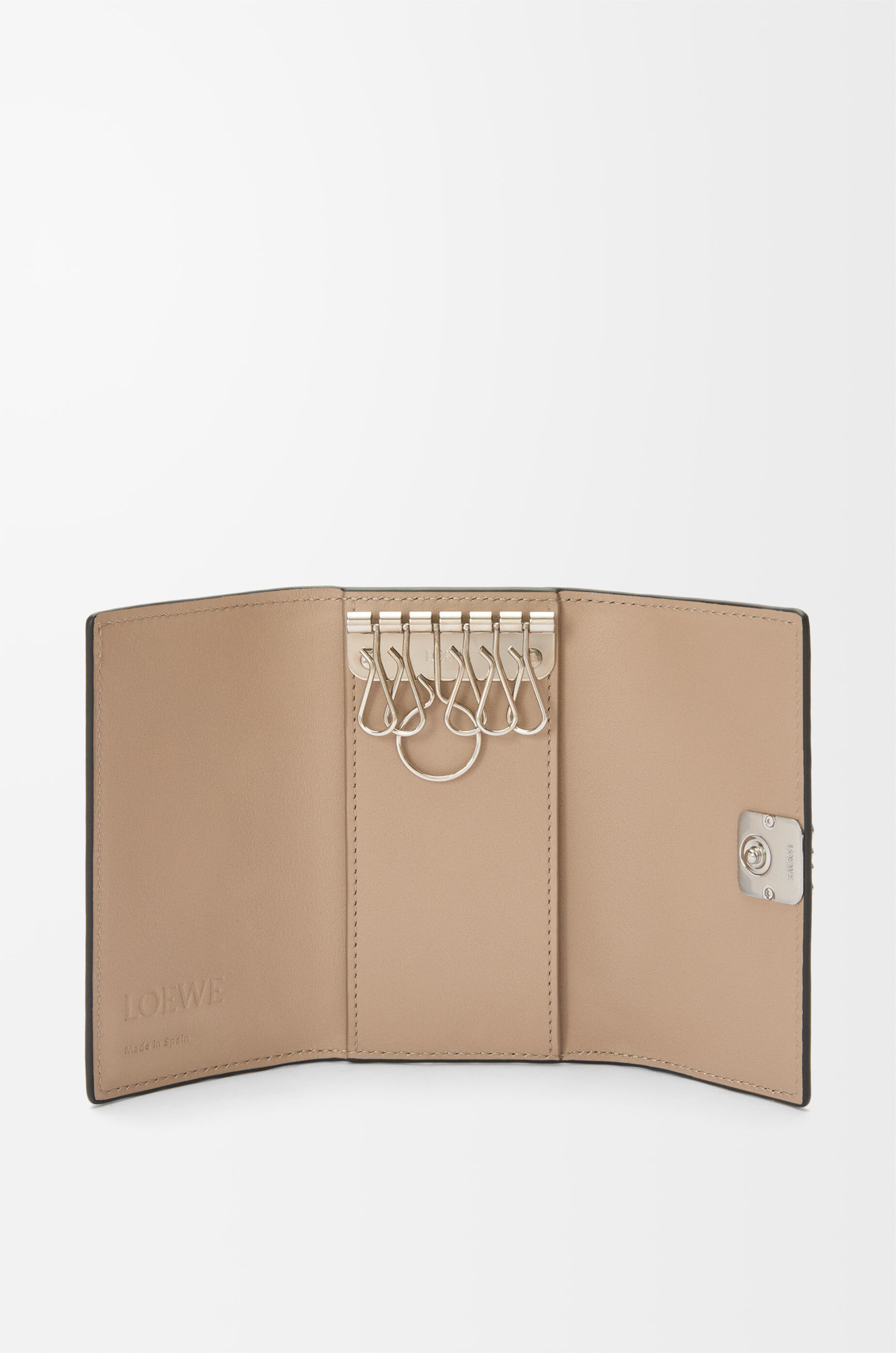 特価ブランド pebble in case key Anagram grained LOEWE - Beige calfskin 小物