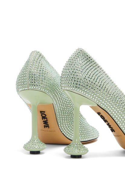 LOEWE Toy pump in suede and allover rhinestones  Pistachio plp_rd