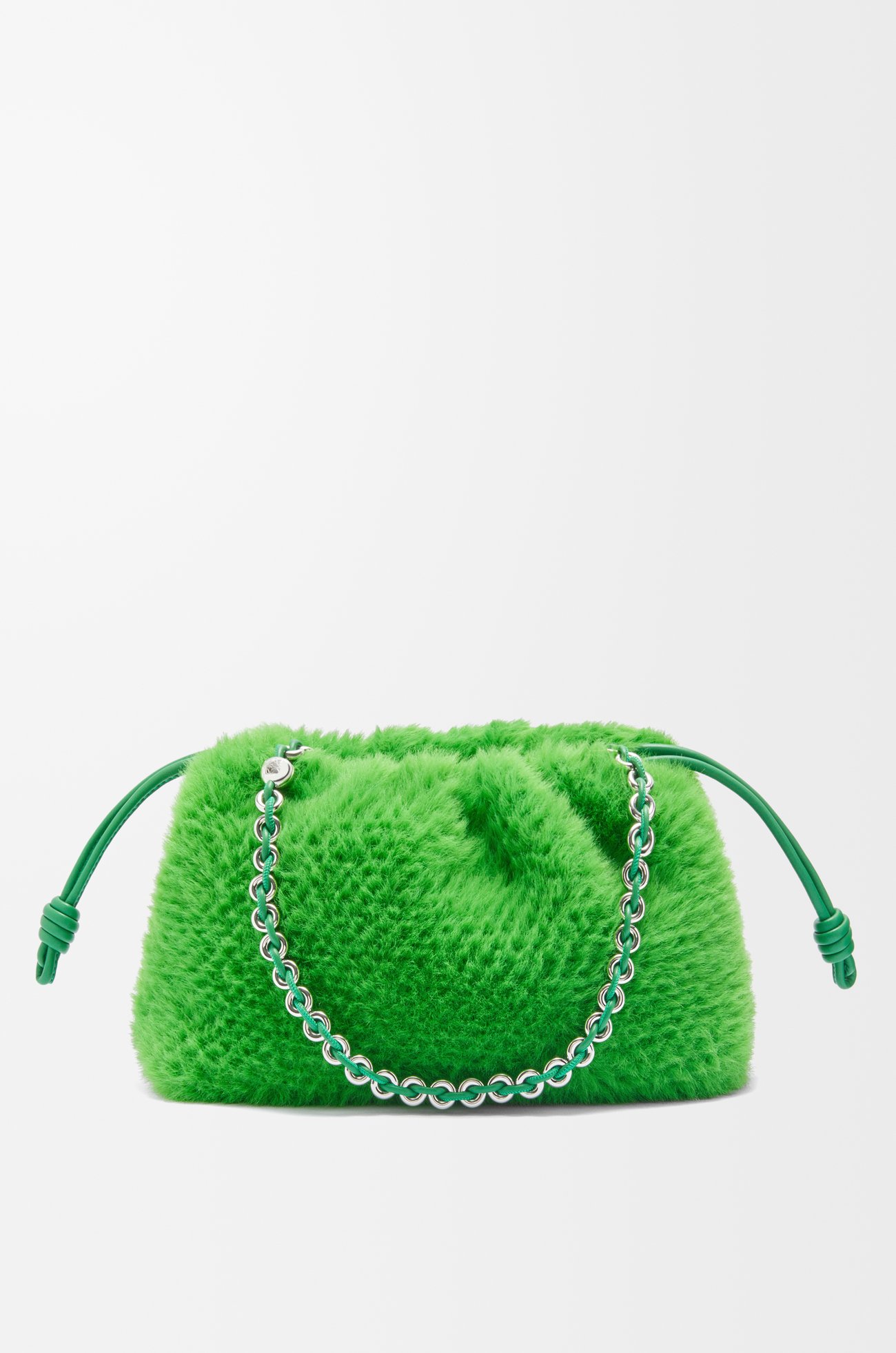 LOEWE 中号针织 Flamenco Purse 手拿包 热带绿