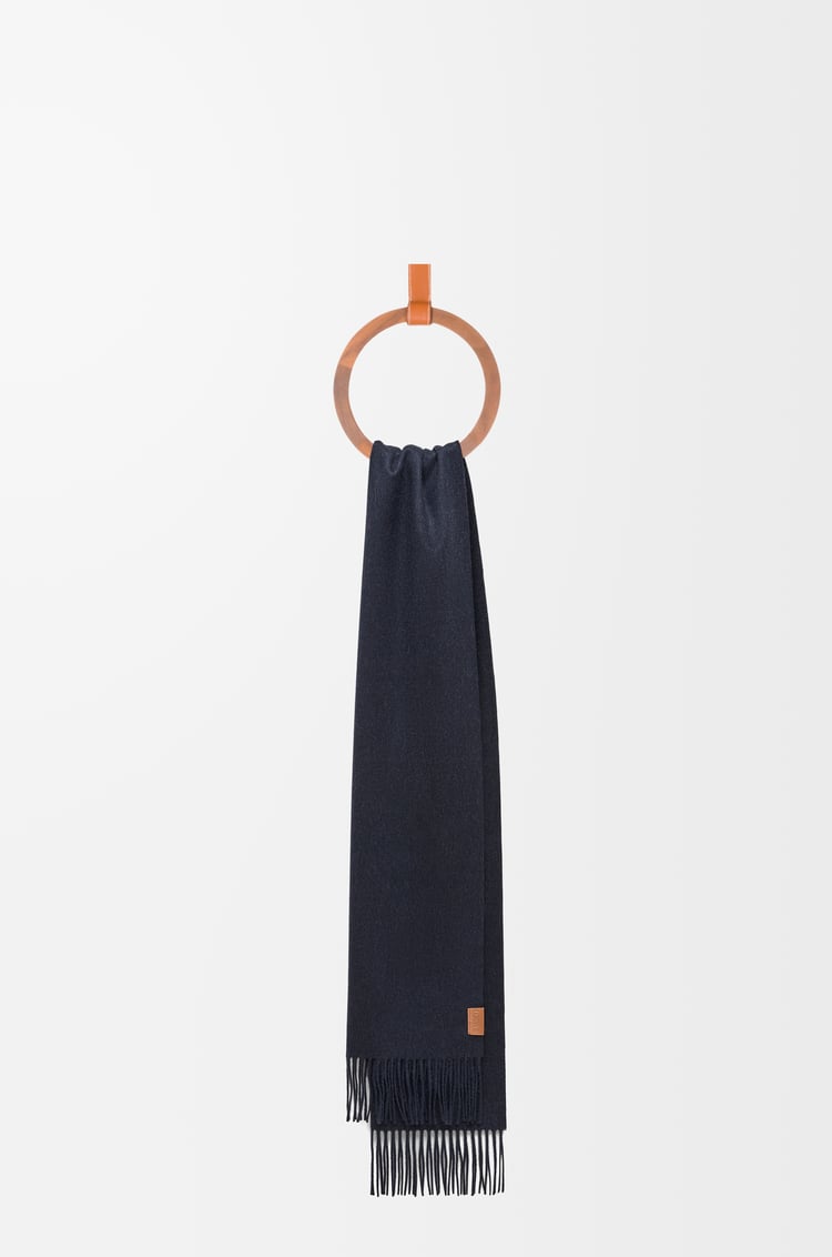 LOEWE スカーフ（カシミヤ） ネイビーブルー