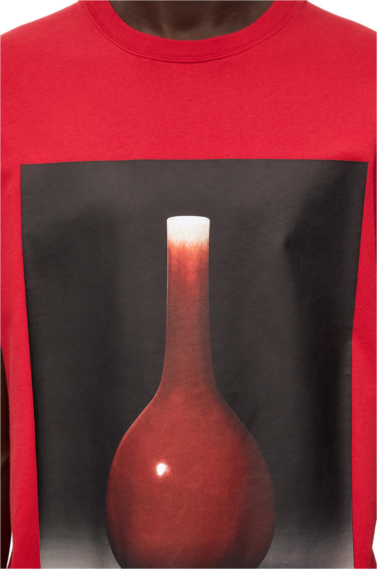 LOEWE 陶器印花棉質T 恤 紅色