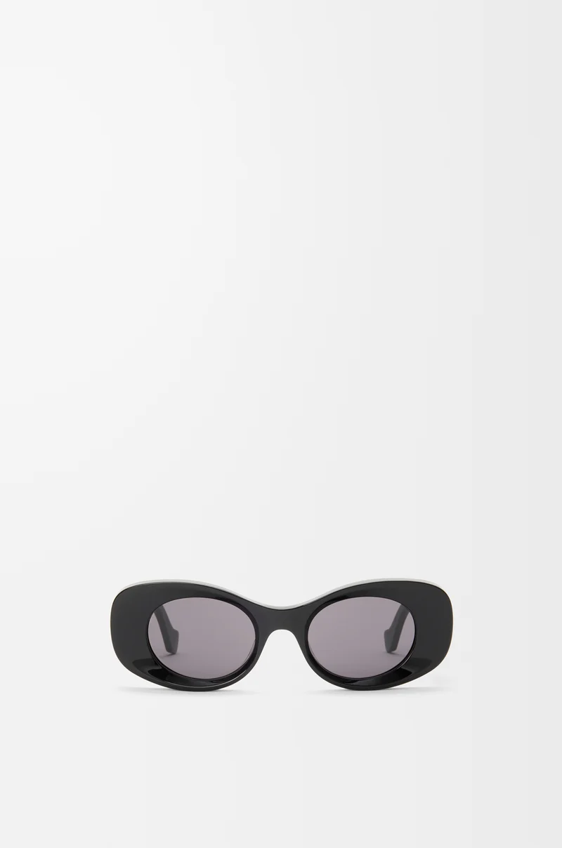 LOEWE Beveled Oval Maxi Anagram sunglasses Black